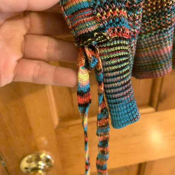 John Paul Richards Pullover Woman's Size Large Multicolored Sheer Sweater - Picture 4 of 12